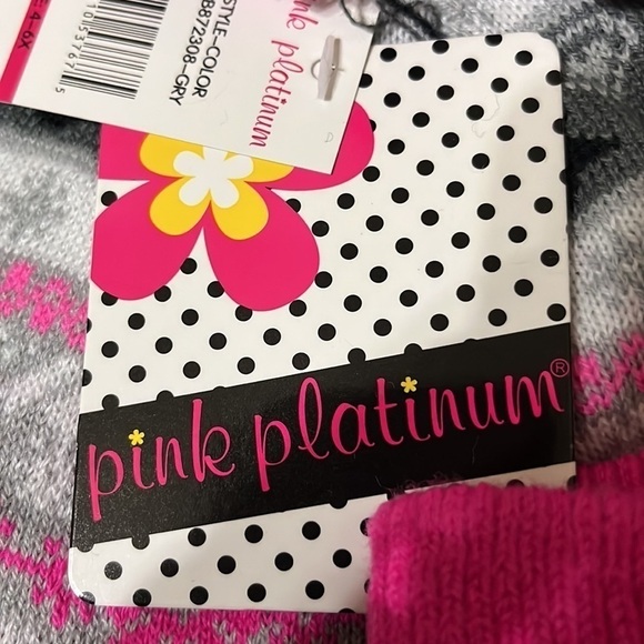 NWT 4-6x   hat gloves and scarf set Pink Platinum - Picture 3 of 3